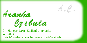 aranka czibula business card